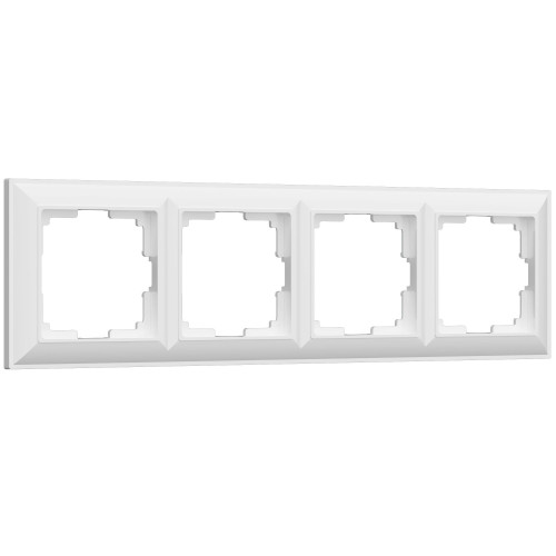 Купить Рамка из пластика на 4 поста Fiore белый в rum24.ru