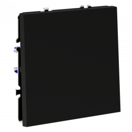 Перекрестный переключатель встраиваемый VOLTUM S70 одноклавишный (черный матовый) VLS010508