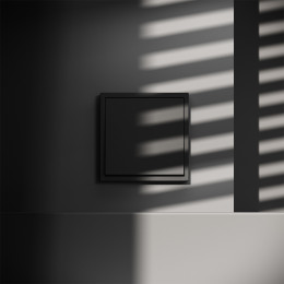 Выключатель встраиваемый VOLTUM S70 одноклавишный (черный матовый) VLS010108