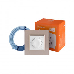 Терморегулятор Welrok RTP для рамки LIVOLO с механическим управлением, датчик пола 3 м, цвет белый с рамкой шампань