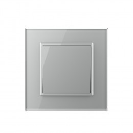 Одноклавишный механический выключатель Livolo, 1 пост, цвет серый