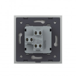 Одноклавишный механический выключатель Livolo, 1 пост, цвет серый