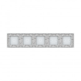 Панель для пяти сенсорных выключателей Livolo, 7 клавиш (2+2+1+1+1), цвет белый, стекло