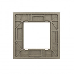 Рамка для розетки Livolo 1 пост, цвет шампань, стекло