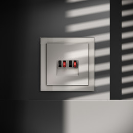 Розетка акустическая встраиваемая VOLTUM S70 4-местная, (кашемир) VLS060303