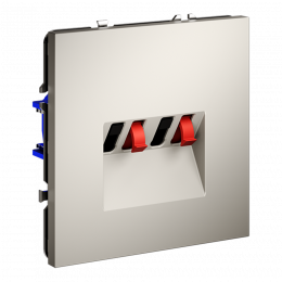 Розетка акустическая встраиваемая VOLTUM S70 4-местная, (кашемир) VLS060303