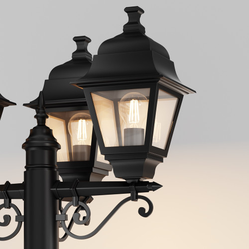 Купить Садово-парковый светильник Abbey Road  60W IP44 Черный Maytoni O003FL-03B в rum24.ru фото: 2