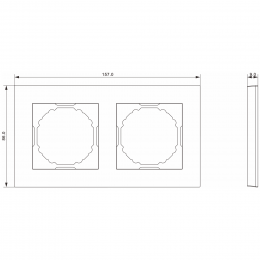 Рамка 2-я, мокко, серия A07 DE21253