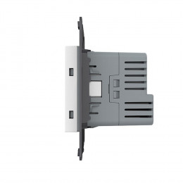 Розетка электрическая с заземлением защитными шторками 16A + USB type C с блоком питания 18W Livolo, цвет белый (механизм) VL-FCTF16A.UC18W-2WP