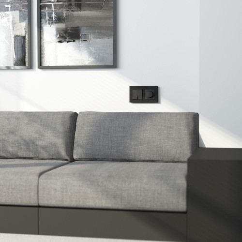 Купить Рамка из металла на 2 поста АluMax черный алюминий в rum24.ru фото: 5