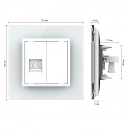 Телефонная розетка LIVOLO белая VL-C791T-11