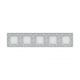 Панель для пяти сенсорных выключателей Livolo, 8 клавиш (2+1+1+2+2), цвет белый, стекло