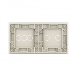 Панель для двух сенсорных выключателей Livolo, 5 клавиш (2+3), цвет жемчужный, стекло