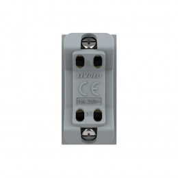 Розетка электрическая 1/2 10A Livolo, цвет золотой (механизм)