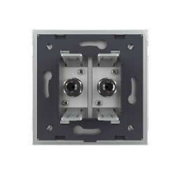 Спутниковая SAT-розетка двойная LIVOLO серая VL-C792ST-15