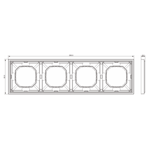 Купить Рамка 4-я, слоновая кость, серия S08 DS21455 в rum24.ru фото: 2