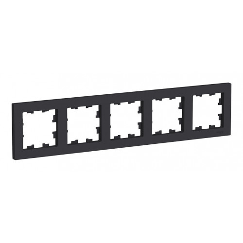 Купить Рамка Schneider Electric Atlasdesign Карбон 5 постов ATN001005 в rum24.ru