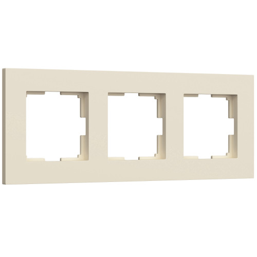 Купить Рамка из поликарбоната на 3 поста Slab айвори софт в rum24.ru
