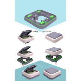 Механизм розетки 2К+З для скрытой установки, IP55, серия W55 DIP18800