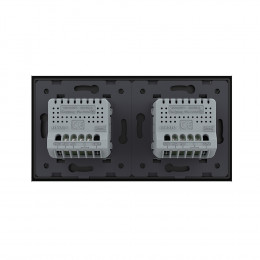 Сенсорный выключатель Livolo 4 клавиши (2+2), 2 поста Черный VL-C702-12/VL-C702-12