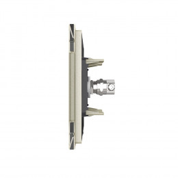 Розетка телевизионная двойная Livolo, 1 пост, цвет жемчужный