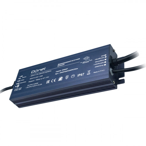 Купить Блок питания диммируемый DN8HF (24V, 10.42A, 250W) (Donel, IP67, 3 года) DNHF250V24IP67Dim в rum24.ru
