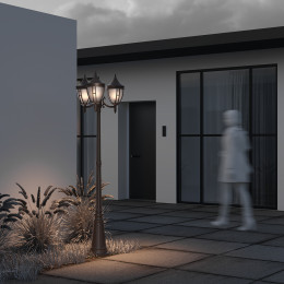 Садово-парковый светильник Rivoli  60W IP44 Черный Maytoni O026FL-03B