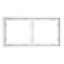 Рамка пластиковая VOLTUM S70 на 2 поста, (белый матовый) VLS100202