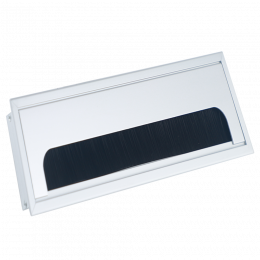 Кабельный громмет (лючок) в стол, 160*80мм, цвет: серебро DCGR16080S