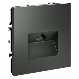 Розетка компьютерная встраиваемая VOLTUM S70 RJ45 кат.6, (титан) VLS060106