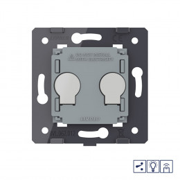 Двухклавишный проходной сенсорный диммер Livolo с функцией радиоуправления (механизм) VL-FC2SD2R-2G