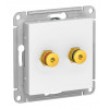 Купить Аудиорозетка двойная Schneider Electric Atlasdesign Белый ATN000187 в rum24.ru