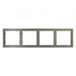 Рамка пластиковая VOLTUM S70 на 4 поста, (шелк) VLS100404