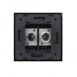 Розетка ТВ-Спутник LIVOLO черная VL-C791VST-12