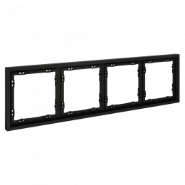 Рамка пластиковая VOLTUM S70 на 4 поста, (черный матовый) VLS100408