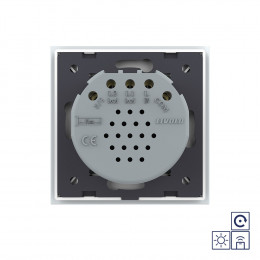 Двухклавишная радиоуправляемая сенсорная кнопка Livolo сухой контакт, 1 пост, Белый