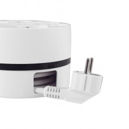 Удлинитель Power Wheel USB Extended 5 Euro 16A, 3 USB 2A+C с блоком 5В/3.4А, кабель 3,0м RocketSocket, цвет белый