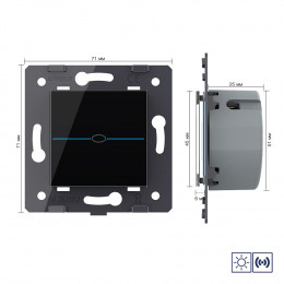 Сенсорный импульсный выключатель 1 клавиша LIVOLO Quadro VL-Q701IH (механизм)