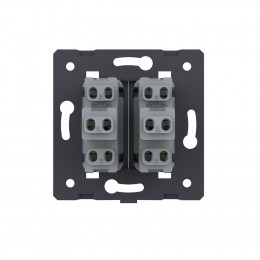 Двухклавишный механический выключатель Livolo, цвет золотой (механизм), VL-C7-K2-13