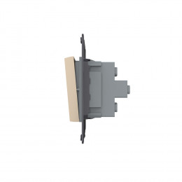 Двухклавишный механический выключатель Livolo, цвет золотой (механизм), VL-C7-K2-13