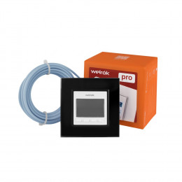 Терморегулятор Welrok PRO для рамки LIVOLO с электронным управлением, датчик воздуха, датчик пола 3 м, цвет белый с черной рамкой