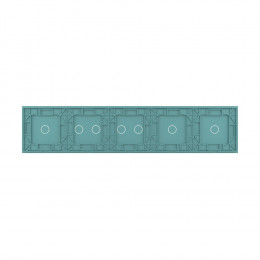 Панель для пяти сенсорных выключателей Livolo, 7 клавиш (1+1+2+2+1), цвет зеленый, стекло