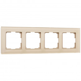 Рамка из стекла на 4 поста Favorit шампань