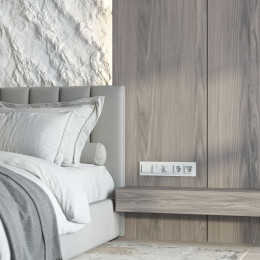 Рамка из стекла на 5 постов Senso белый soft-touch