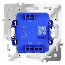 Проходной переключатель встраиваемый VOLTUM S70 одноклавишный (белый глянцевый) VLS010301