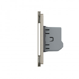 Сенсорный выключатель Livolo 3 клавиши (1-2), 2 поста, цвет шампань