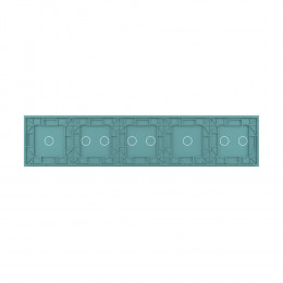 Панель для пяти сенсорных выключателей Livolo, 8 клавиш (2+1+2+2+1), цвет зеленый, стекло