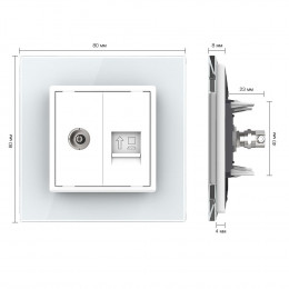 Розетка ТВ-Компьютер LIVOLO белая VL-C791VC-11