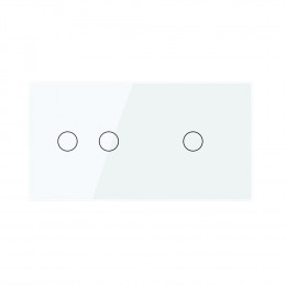 Сенсорный выключатель Livolo 3 клавиши (2-1), 2 поста, цвет белый