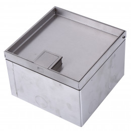 Лючок в пол 6 мод. (2 мод. 45х45 мм. + 2 мод. 22.5х45 мм.), металл, в уровень с напольным покрытием DFB6SMLVL